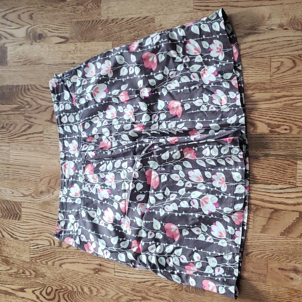 (14) Glensport Collection 100% Cotton Floral Print Retro Skirt Spring Summer